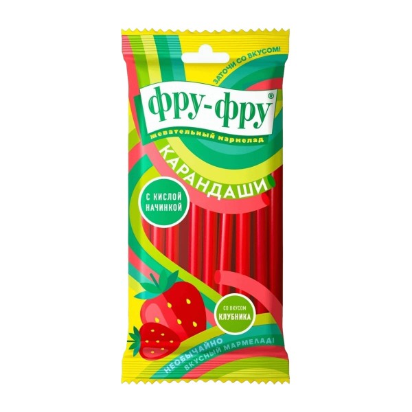 Жевательный мармелад Фру-Фру Карандаши со вкусом клубники 80г