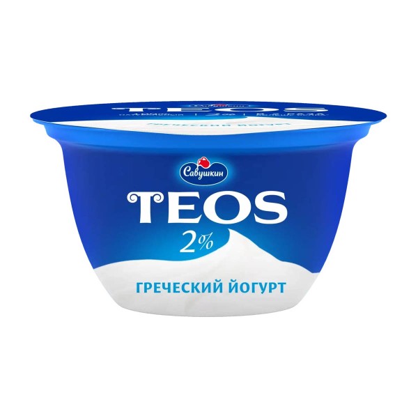 Йогурт натуральный греческий Teos 2% Савушкин продукт 140г БЗМЖ