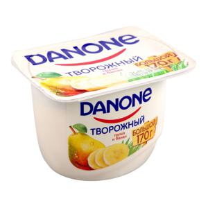 Продукт творожный Danone 3,6% 170г груша и банан БЗМЖ