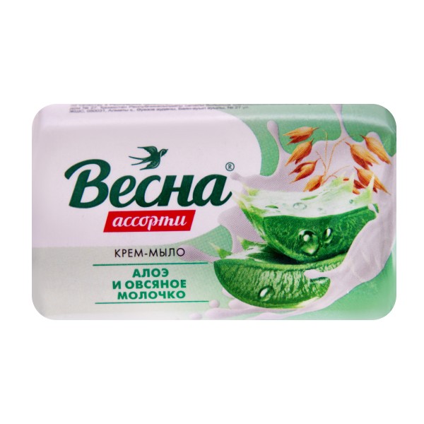 Мыло туалетное Весна 90г алоэ и овсяное молочко