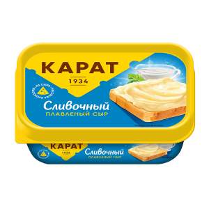 Сыр плавленый Cливочный 45% Карат 200г БЗМЖ