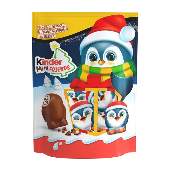 Новогодний подарок Kinder Mini Friends с печеньем 122г