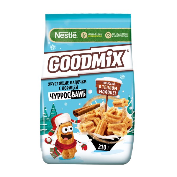 Сухой завтрак Чурросвайб палочки с корицей Goodmix 210г