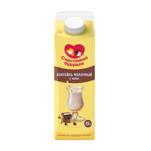 Коктейль молочный 1,5% Вятушка со вкусом какао 0,5л БЗМЖ
