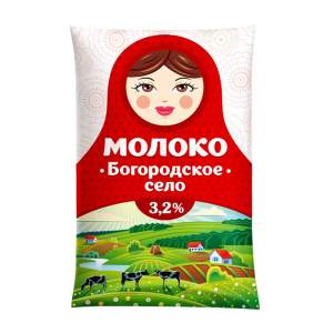Молоко пастеризованное 3,2% Богородское село 900г БЗМЖ