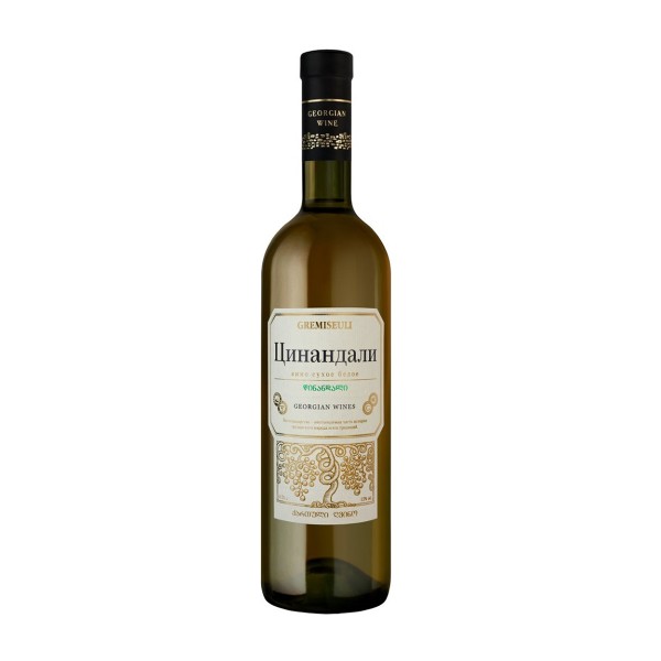 Вино Gremiseuli Цинандали белое сухое 12% 0,75л