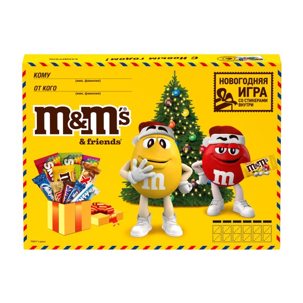 Новогодний подарок M&M's & Friends большая посылка 452г