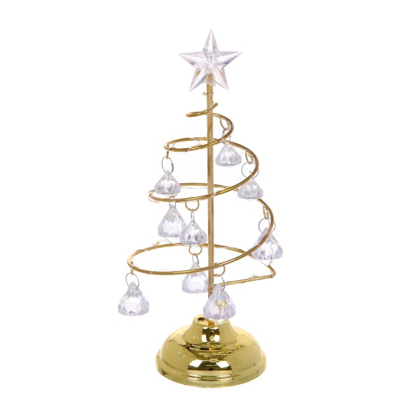 Сувенир Елочка хрустальная с подсветкой 18см Серпантин