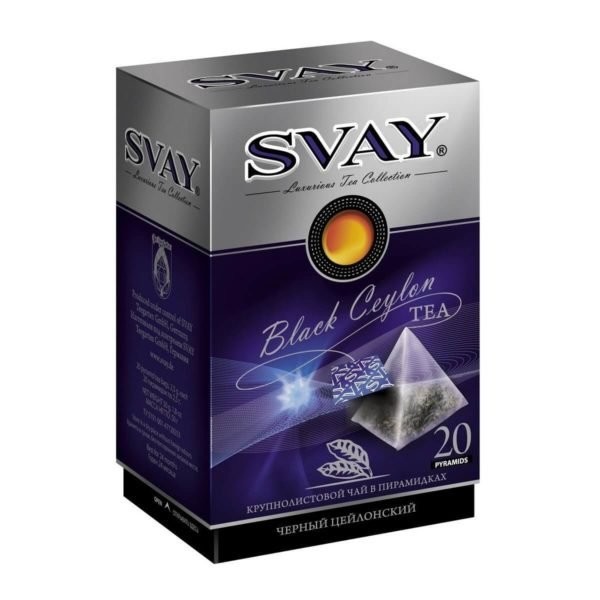 Чай черный Svay Black Ceylon 20 пирамидок