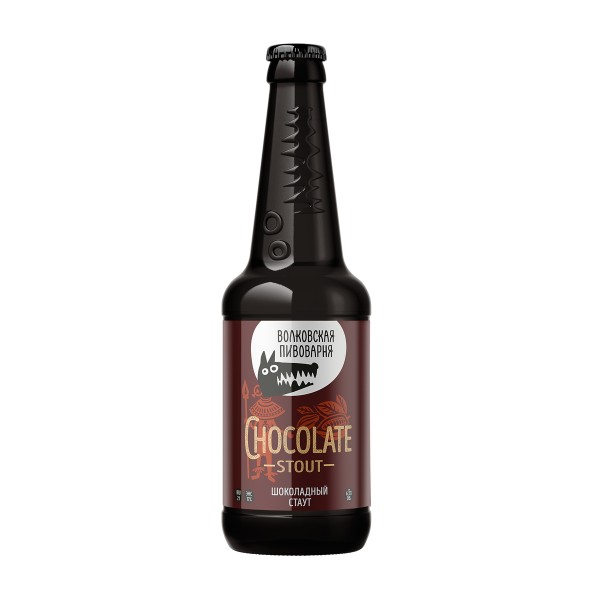 Напиток пивной темный нефильтрованный Chocolate Stout Волковская пивоварня 6,5% 0,45л