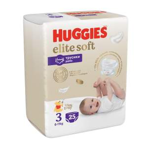 Подгузники-трусики Huggies Elite soft №3 6-11кг 25шт
