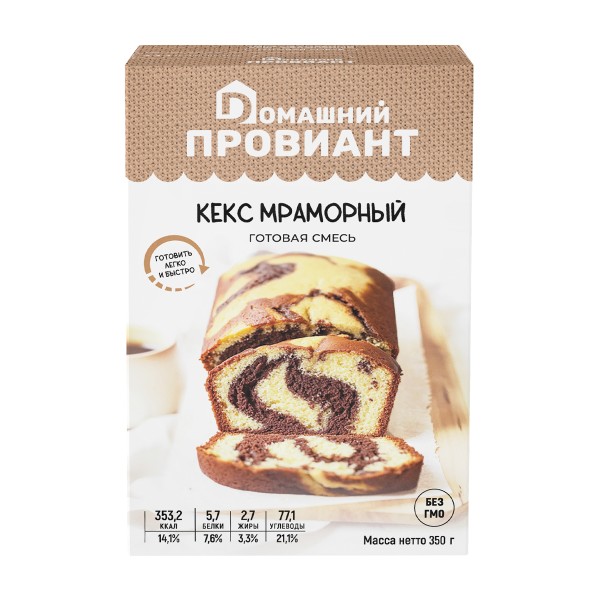 Смесь для выпечки Кекс мраморный Домашний Провиант 350г