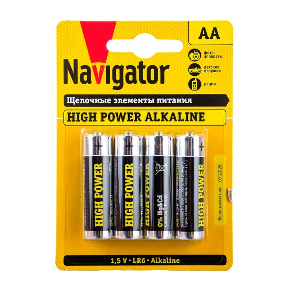 Батарейка Navigator 94 753 NBT-NE-LR6-BP4 4шт