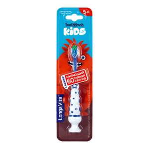 Зубная щетка Longa Vita for kids 5+ с мигающим таймером