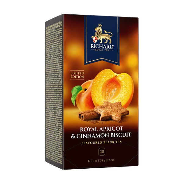 Чай Richard Royal Apricot & Cinnamon biscuit черный 20пакетиков