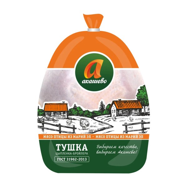 Тушка цыпленка-бройлера 1с замороженная Акашево