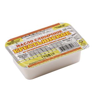 Масло сливочное Крестьянское 72,5% Шекснинский маслозавод 180гр БЗМЖ
