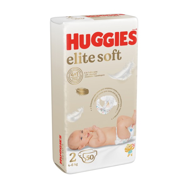 Подгузники Huggies Elite soft №2 4-6кг 50шт