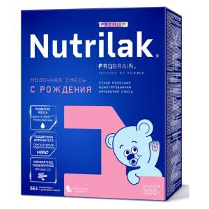 Смесь молочная Nutrilak Premium 1 с рождения 300г БЗМЖ
