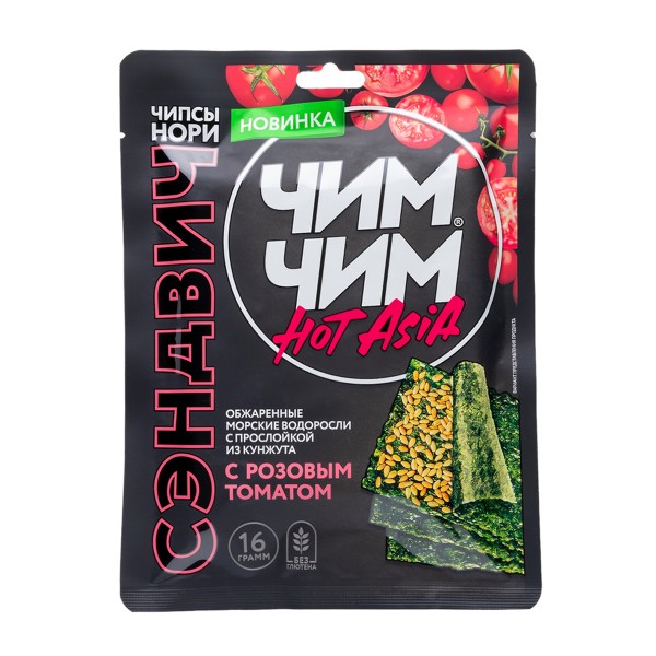 Чипсы-нори Сэндвич Чим-Чим 16г с розовым томатом