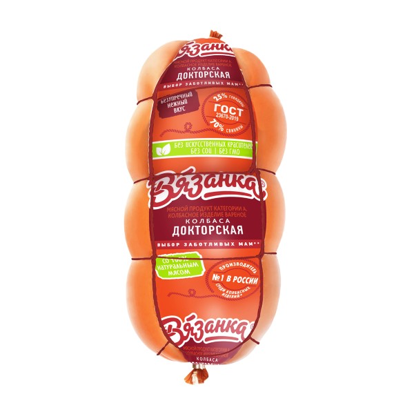 Колбаса вареная Докторская Вязанка 370г