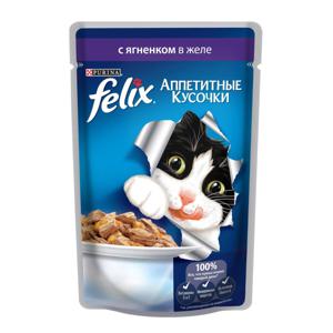 Корм для кошек Аппетитные кусочки Felix 85г с ягненком