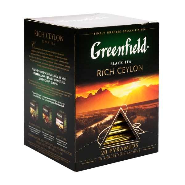 Чай черный Greenfield Rich Ceylon 20пирамидок