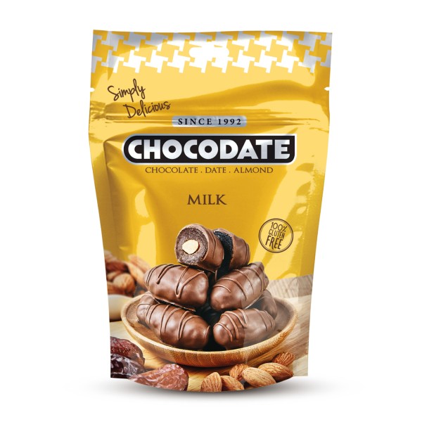 Конфеты Финики с миндалем в молочном шоколаде Chocodate 100г