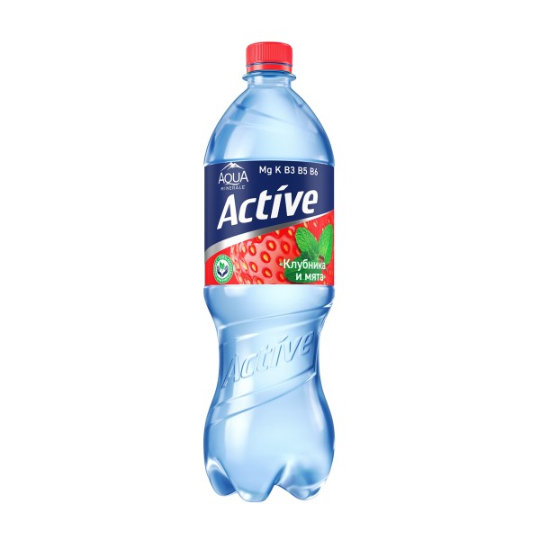 Напиток негазированный Aqua Minerale Active клубника и мята 1л клубника и мята
