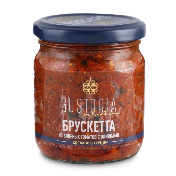 Брускетта Gustoria вяленые томаты с оливками 210мл