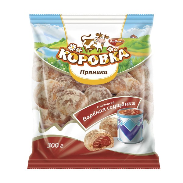 Пряники Коровка с начинкой вареная сгущенка Рот-Фронт 300г