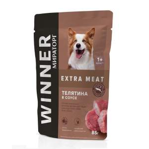 Корм для собак всех пород Winner Extra Meat 85г ягненок в соусе