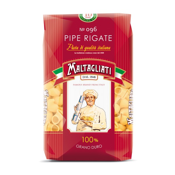 Макароны Maltagliati №096 рожок крупный 450г