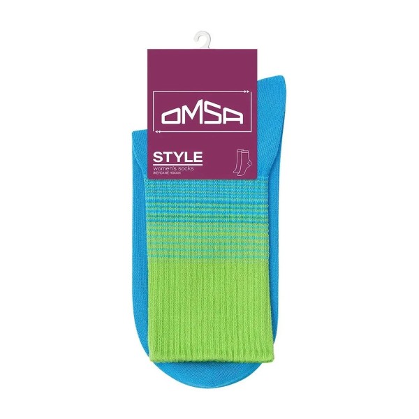 Носки женские Style с переходом цвета на резинке Omsa turchese 35-38