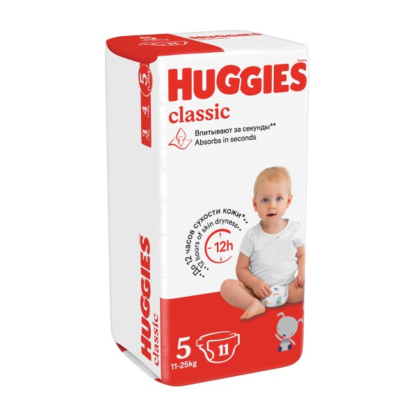 Подгузники Huggies Classic №5 11-25кг 11шт