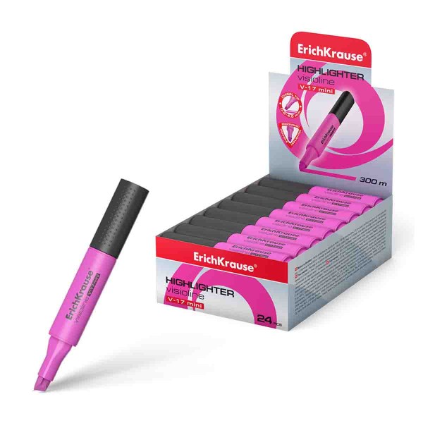 Текстмаркер Visioline V-17 Mini Neon Erich Krause розовый