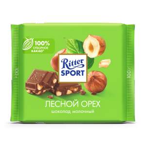 Шоколад молочный Лесной орех Ritter Sport 100гр