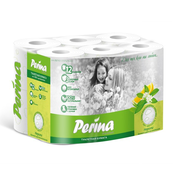 Бумага туалетная Perina Нероли 3-слойная 12шт