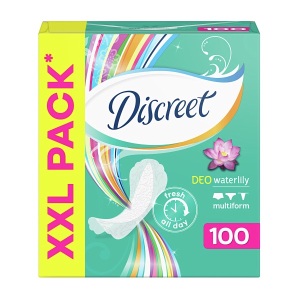 Прокладки гигиенические ежедневные Discreet Deo multiform 100шт waterlily