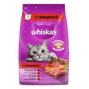 Корм для кошек сухой с нежным паштетом Whiskas 1,9кг говядина