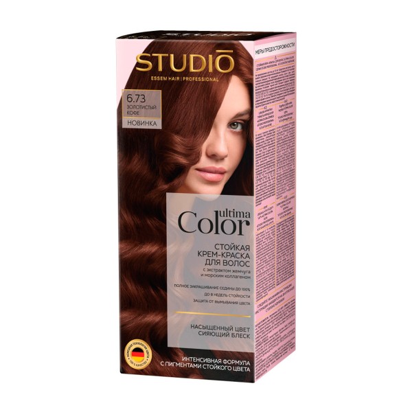 Крем-краска для волос Studio Professional Ultima Color 6.73 золотистый кофе