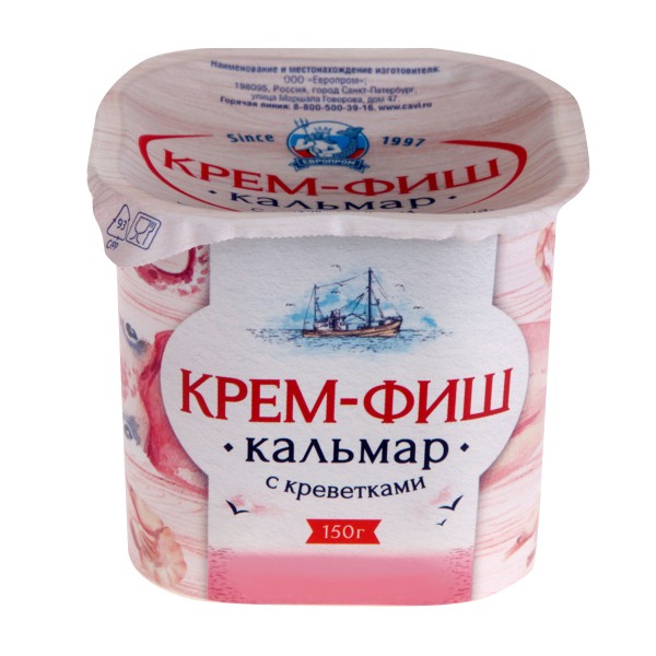 Паста Крем-фиш кальмар с креветками Европром 150г