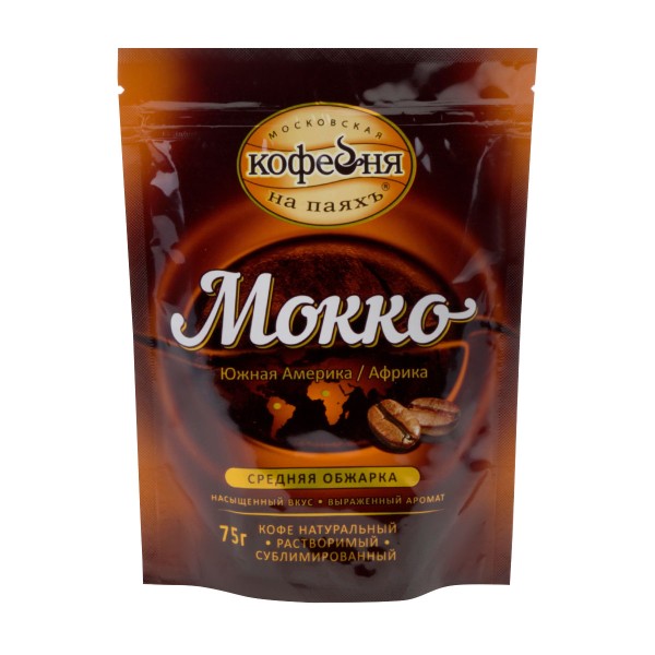 Кофе растворимый Мокко Московская кофейня на паяхъ 75г