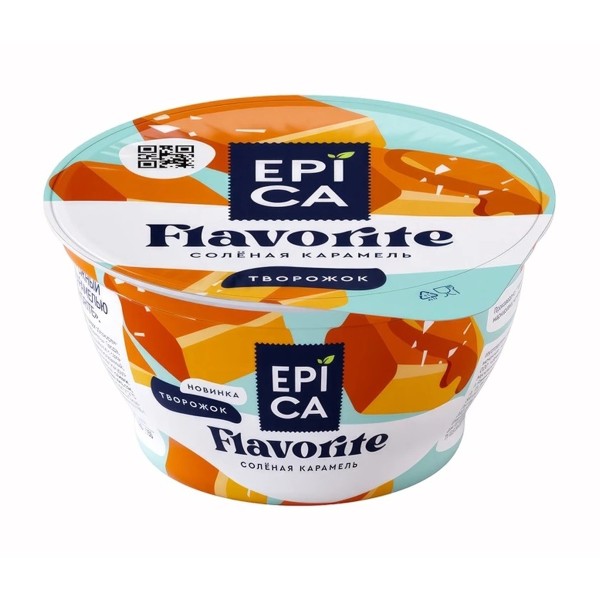 Десерт творожный Epica Flavorite 130г Эрман 7,6% соленая карамель БЗМЖ