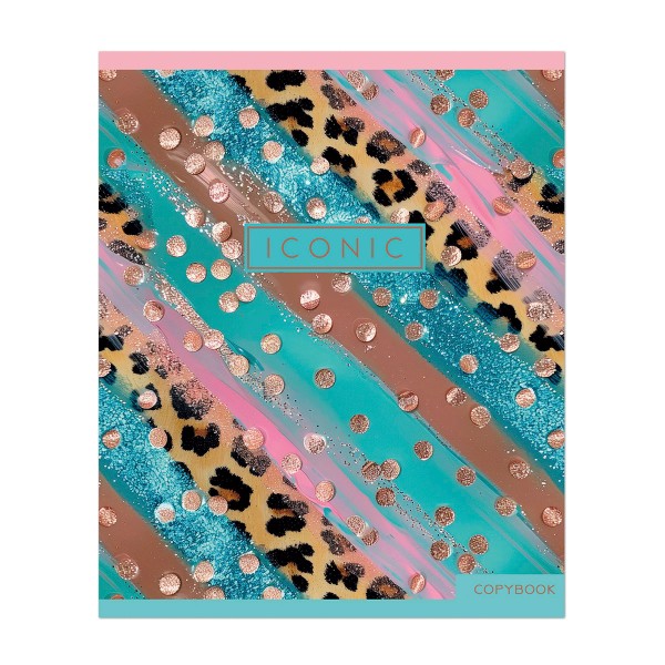 Тетрадь Pastel Gold Leopard 96л клетка Полином