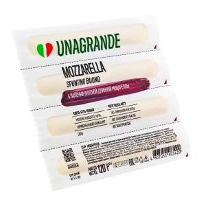 Сыр Mozzarella палочки 45% Unagrande 120г БЗМЖ