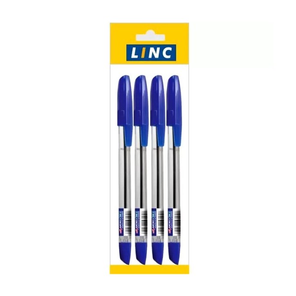 Набор ручек шариковых Linc corona plus синий 0,7мм 4шт