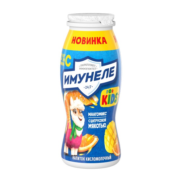 Напиток кисломолочный с соком Имунеле For kids 1,5% 100г мангомикс БЗМЖ