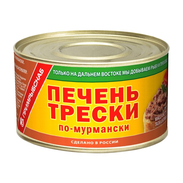 Печень трески по-мурмански Примрыбснаб 240г