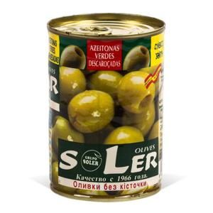 Оливки зеленые без косточки Soler 280гр